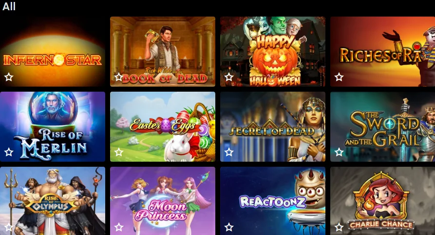 Big Wins Casino games